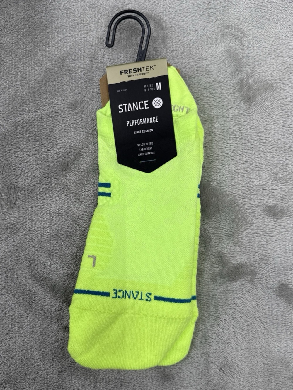 Stance Performance Run Light Cushion Socks Medium unisex nylon blend odor contrl